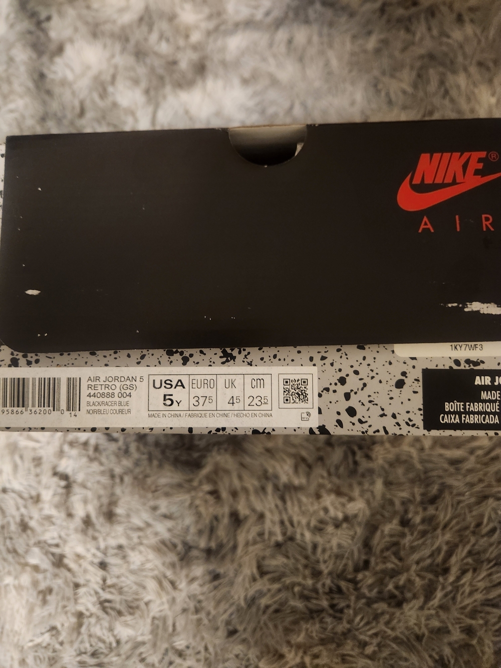 Nike Air Jordan 5 Racer Blue sz 5y - Picture 7 of 7